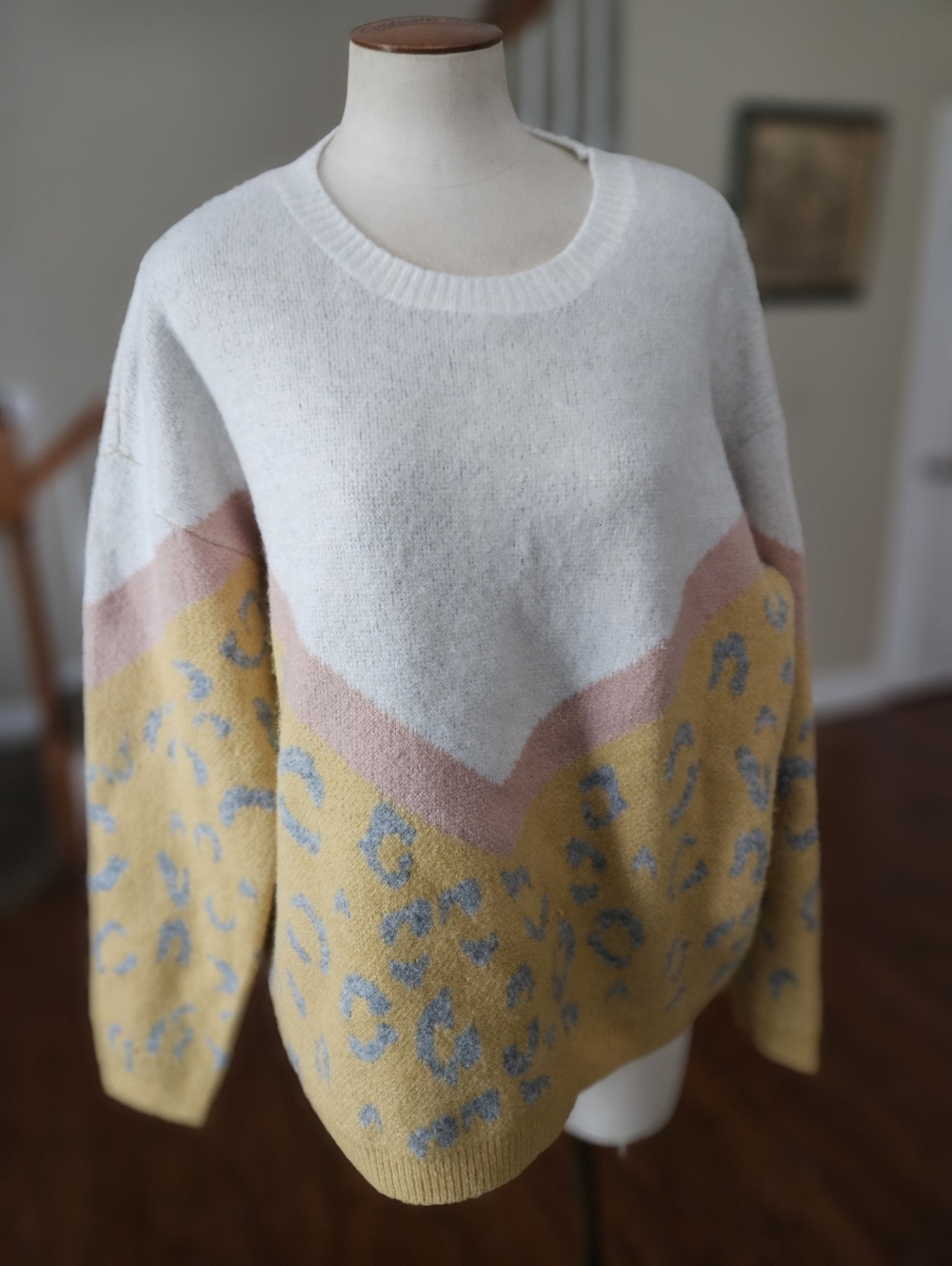 Adora Leopard Print Super Soft Sweater 1X